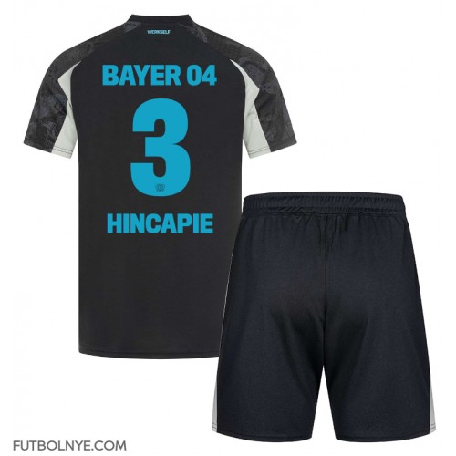 Camiseta Bayer Leverkusen Piero Hincapie #3 Tercera Equipación para niños 2024-25 manga corta (+ pantalones cortos)